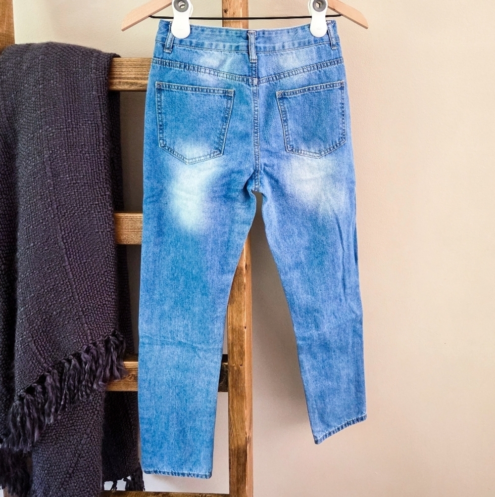 3/$20 Fredd Marshall Blue Distressed Skinny Jeans (Youth 14) - Picture 3 of 4
